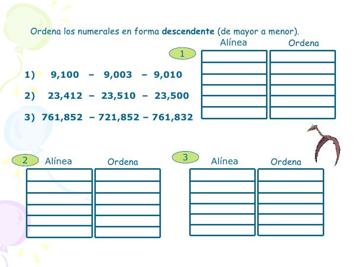 Como Ordenar Numeros Cardinales 3 Er Grado Presentation