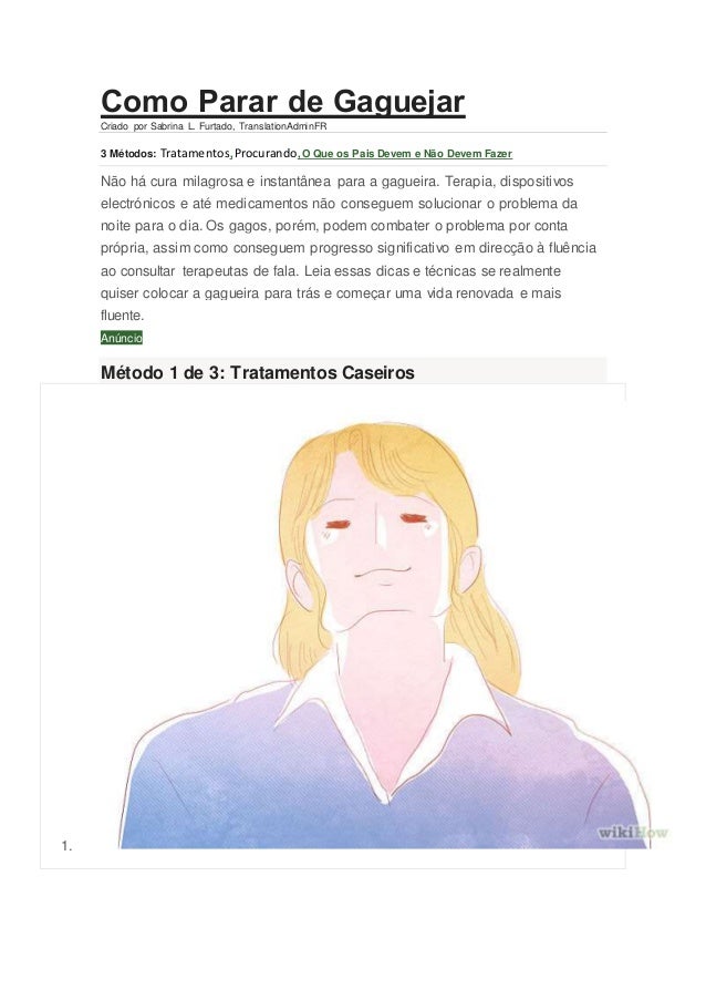 Como parar de gaguejar