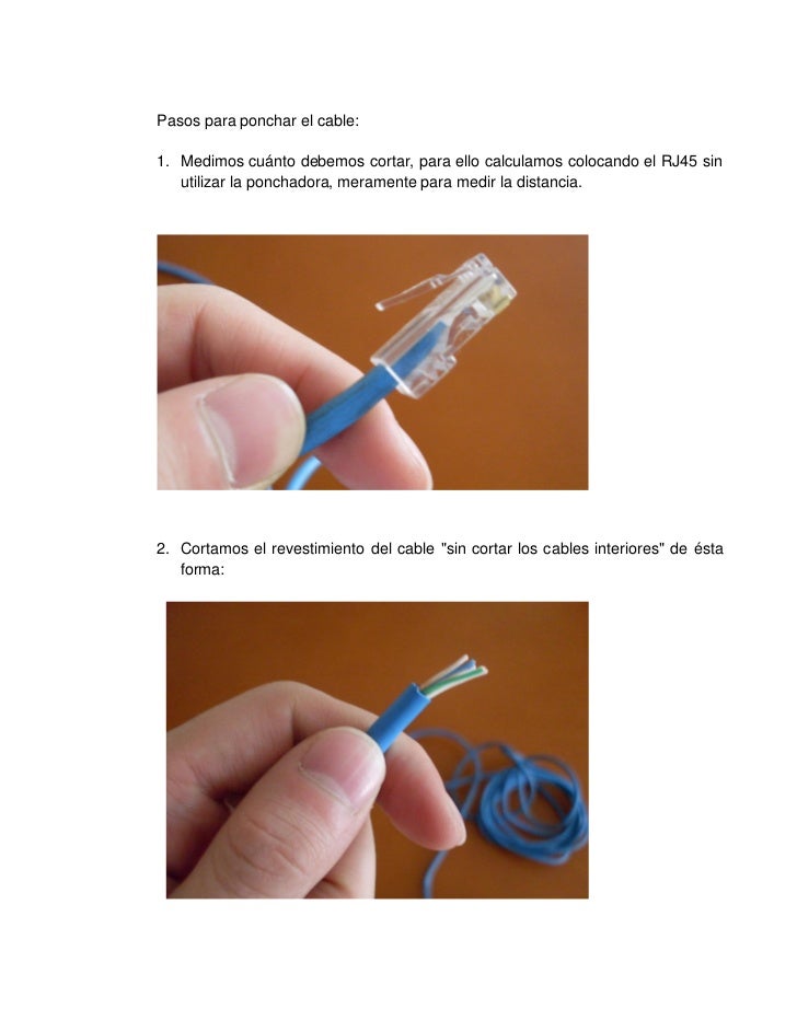 Como ponchar cable utp