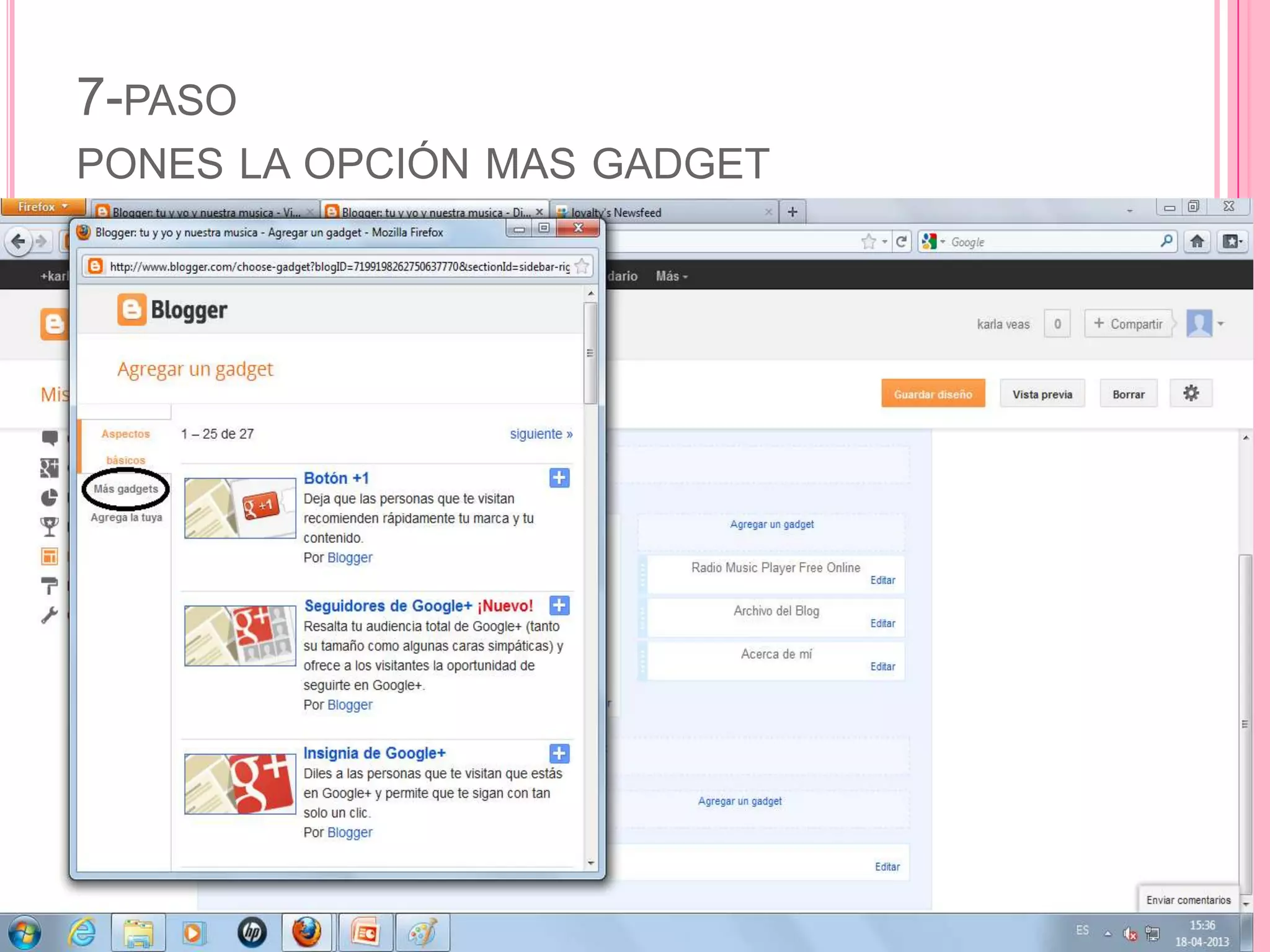 7-PASO
PONES LA OPCIÓN MAS GADGET
 