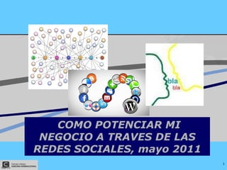 COMO POTENCIAR MI NEGOCIO A TRAVES DE LAS REDES SOCIALES, mayo 2011 