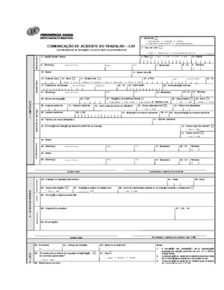 Como preencher uma comunicação de acidente no trabalho