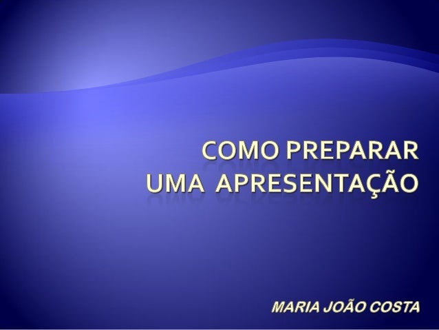 Como iniciar uma apresentacao
