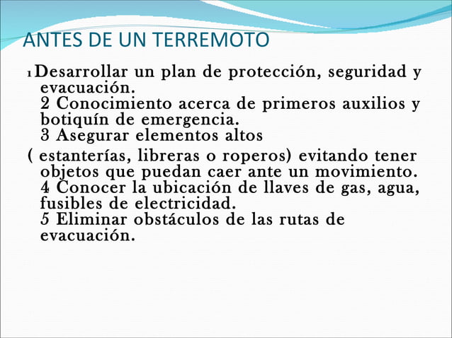 Como prevenir catastrofes en un terremoto | PPT