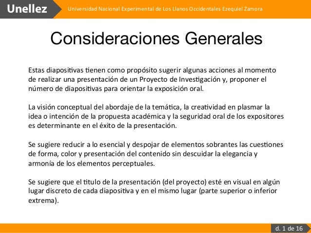 cómo realizar una presentación de un proyecto de investigación