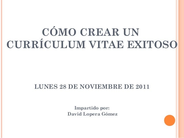 Crear Curriculum Vitae