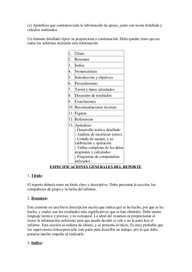 Como Redactar Un Buen Informe Tecnico