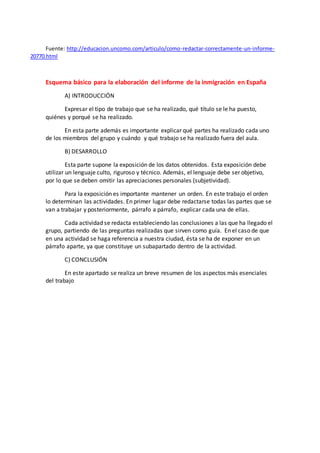 Cómo redactar un informe | DOCX