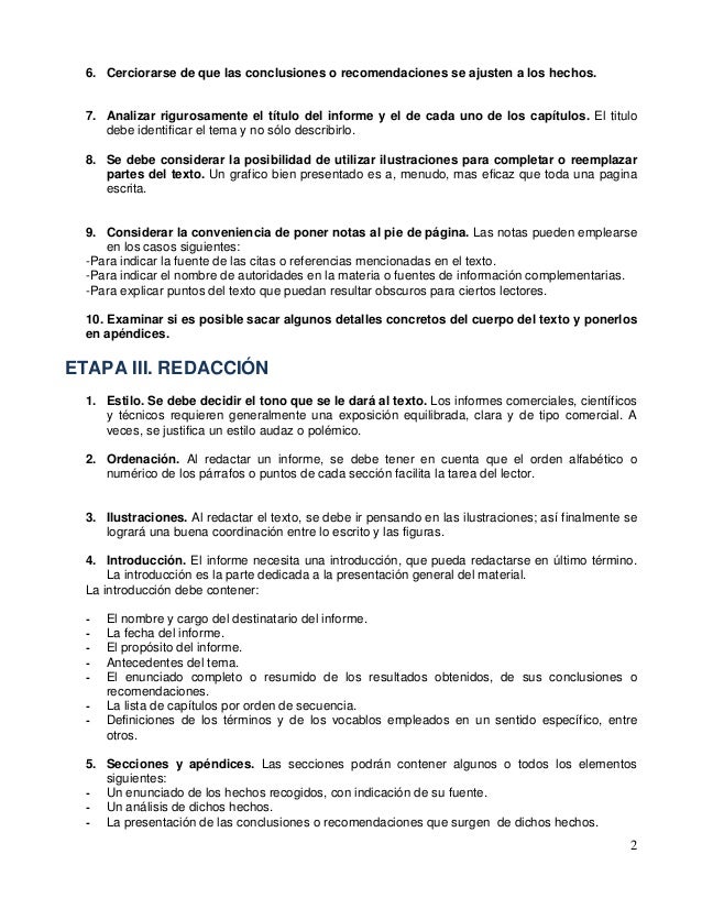 como redactar un informe tecnico como se redacta un informe