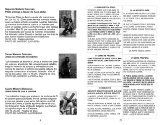 4
-
-
-
29
-
YO SIENTO, SEÑOR, QUE TÚ ME AMAS. YO
SIENTO, SEÑOR, QUE TE PUEDO AMAR.
HÁBLAME, SEÑOR, QUE TU SIERVO ESCUCHA.
HÁBLAME, ¿QUÉ QUIERES DE MÍ? SEÑOR TÚ
HAS SIDO GRANDE PARA MÍ EN EL DESIERTO
DE MI VIDA, HÁBLAME, HÁBLAME…
YO QUIERO ESTAR DISPUESTO A TODO.
TOMA MI SER, MI CORAZÓN ES PARA TI. POR
ESO CANTO TUS MARAVILLAS, POR ESO
CANTO TU AMOR. POR ESO CANTO TUS
MARAVILLAS, POR ESO CANTO TU AMOR. LA
RA LA LA RA LA, LA RA LA LA RA LA, LA RA
LA, LA RA LA LA.
TE ALABO, JESÚS, POR TU GRANDEZA; MIL
GRACIAS TE DOY POR TU GRAN AMOR. HEME
AQUÍ, SEÑOR, PARA ACOMPAÑARTE; HEME
AQUÍ, ¿QUÉ QUIERES DE MÍ?. SEÑOR, TÚ HAS
SIDO GRANDE PARA MÍ EN EL DESIERTO DE
MI VIDA, HÁBLAME, HÁBLAME...
-
YA NO QUIERO MÁS VOLVER, A LAS COSAS
QUE DEJÉ, YA ESTOY CANSADO, DE
DEJARTE A TÍ SEÑOR, CON EL MILAGRO
ENTRE TUS MANOS.
SÉ QUE TU CONMIGO ESTÁS, Y QUE
PRONTO VOLVERÁS, ES TAN BONITO,
PODER CONTIGO CONTAR, PORQUE
TODITO ME LO DAS.
SEÑOR YO QUIERO DARTE TODO LO QUE
TENGO EN MI, SEÑOR YO QUIERO ESTAR
CONTIGO PARA ASI VIVIR, COMO UN
APÓSTOL MÁS, QUE HOY SE VIENE
ARRODILLAR, RECONOZCO MIS PECADOS,
MUCHAS GRACIAS POR LIMPIARLOS, MI
SEÑOR.
(SE REPITE TODO EL CANTO)
-
COMO TE PAGARÉ OH SEÑOR, TODO EL BIEN
QUE ME HAS HECHO, COMO TE PAGARÉ OH
SEÑOR.
SEÑOR ROMPISTE MIS CADENAS, TU AMOR
ME HA DESBORDADO, Y SIEMPRE TE
OFRECERÉ, MI ALABANZA.
ALZARÉ LA COPA DE LA SALVACIÓN E
INVOCARÉ TU NOMBRE, Y MIS VOTOS
CUMPLIRÉ, ANTE EL PUEBLO.
Y ASÍ TE PAGARE, OH SEÑOR, TODO EL BIEN
QUE ME HAS HECHO, Y ASÍ TE PAGARE, OHHH
SEÑOR.
-
HAS RECIBIDO UN DESTINO DE OTRA
PALABRA MÁS FUERTE: ES TU MISIÓN SER
PROFETA, PALABRA DE DIOS VIVIENTE. TÚ
IRÁS LLEVANDO LA LUZ EN UNA ENTREGA
PERENNE, QUE TU VOZ ES VOZ DE DIOS Y
LA VOZ DE DIOS NO DUERME.
VE POR EL MUNDO, GRITA A LA GENTE,
QUE EL AMOR DE DIOS NO ACABA, NI LA
VOZ DE DIOS SE PIERDE. VE POR EL
MUNDO, GRITA A LA GENTE, QUE EL AMOR
DE DIOS NO ACABA, NI LA VOZ DE DIOS SE
PIERDE
SIGUE TU RUMBO, PROFETA, SOBRE LA
ARENA CALIENTE, SIGUE SEMBRANDO EN
EL MUNDO, QUE EL FRUTO SE HARÁ
PRESENTE, NO TEMAS SI NUESTRA FE ANTE
TU VOZ SE DETIENE, PORQUE HUIMOS DEL
DOLOR Y LA VOZ DE DIOS NOS DUELE.
SIGUE CANTANDO, PROFETA, CANTOS DE
VIDA O DE MUERTE, SIGUE ANUNCIANDO A
LOS HOMBRES, QUE EL REINO DE DIOS YA
VIENE, NO CALLARÁN ESA VOZ Y A NADIE
PUEDES TEMERLE, QUE TU VOZ VIENE DE
DIOS Y LA VOZ DE DIOS NO MUERE.
-
¡RESUCITÓ, RESUCITÓ, RESUCITÓ, ALELUYA!.
¡ALELUYA, ALELUYA, ALELUYA, RESUCITÓ!
LA MUERTE, ¿DÓNDE ESTÁ LA MUERTE?
¿DÓNDE ESTÁ MI MUERTE? ¿DÓNDE SU
VICTORIA?
GRACIAS SEAN DADAS AL PADRE, QUE NOS
PASÓ A SU REINO, DONDE SE VIVE DE AMOR.
ALEGRÍA, ALEGRÍA, HERMANOS, QUE, SI HOY
NOS QUEREMOS, ES QUE RESUCITÓ.
SI CON ÉL MORIMOS, CON ÉL VIVIMOS, CON
ÉL CANTAMOS: ¡ALELUYA!
 