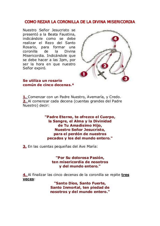 Como Rezar La Coronilla De La Divina Misericordia