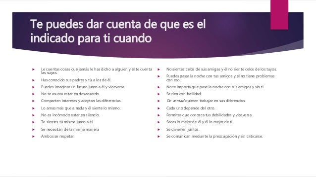 Como saber si es el chico indicado