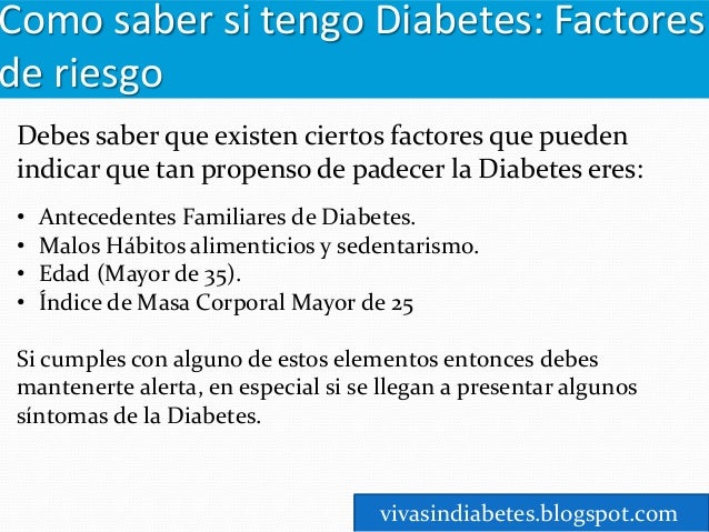 Como saber si tengo diabetes Como saber si tengo diabetes