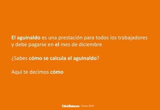 Cómo se calcula el aguinaldo | PDF