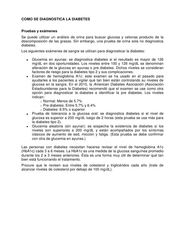 Como se diagnostica la diabetes Como se diagnostica la diabetes