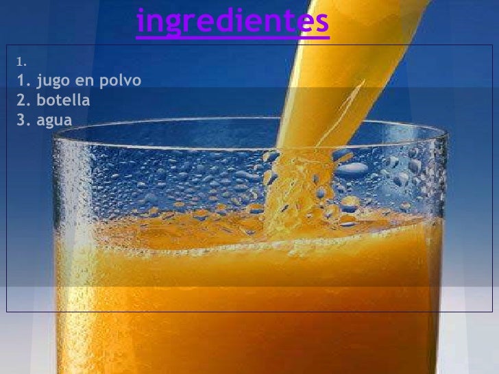 Como Se Hace El Jugo