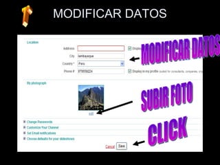 MODIFICAR DATOS 7º MODIFICAR DATOS SUBIR FOTO CLICK 