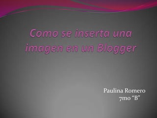 Paulina Romero
      7mo “B”
 