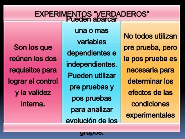 Como se logran el control y la validez interna en