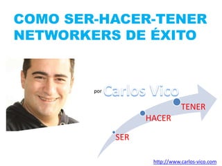 COMO SER-HACER-TENERNETWORKERS DE ÉXITO  Carlos Vico por http://www.carlos-vico.com 