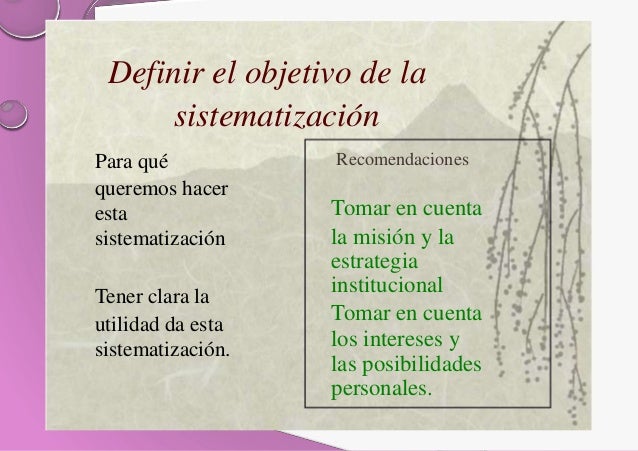 Como sistematizar según Oscar Jara
