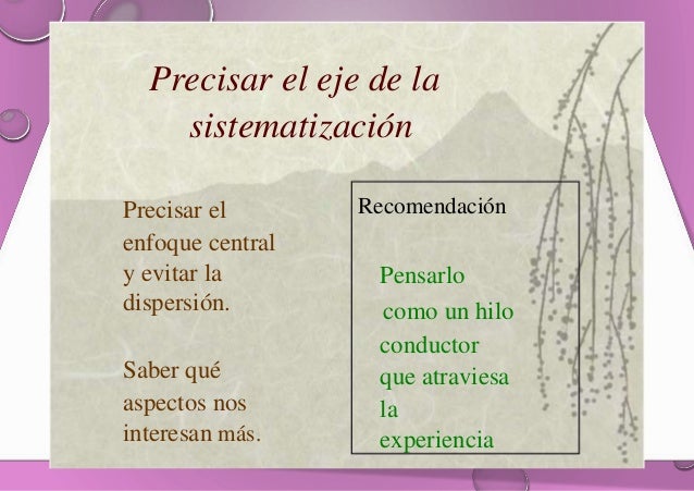 Como sistematizar según Oscar Jara