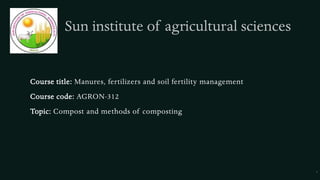 compost and methods of composting ,its uses. pdf | PDF