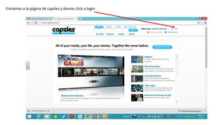 Entramos a la página de capzles y damos click a login