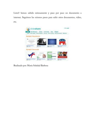 Como subir documentos al internet