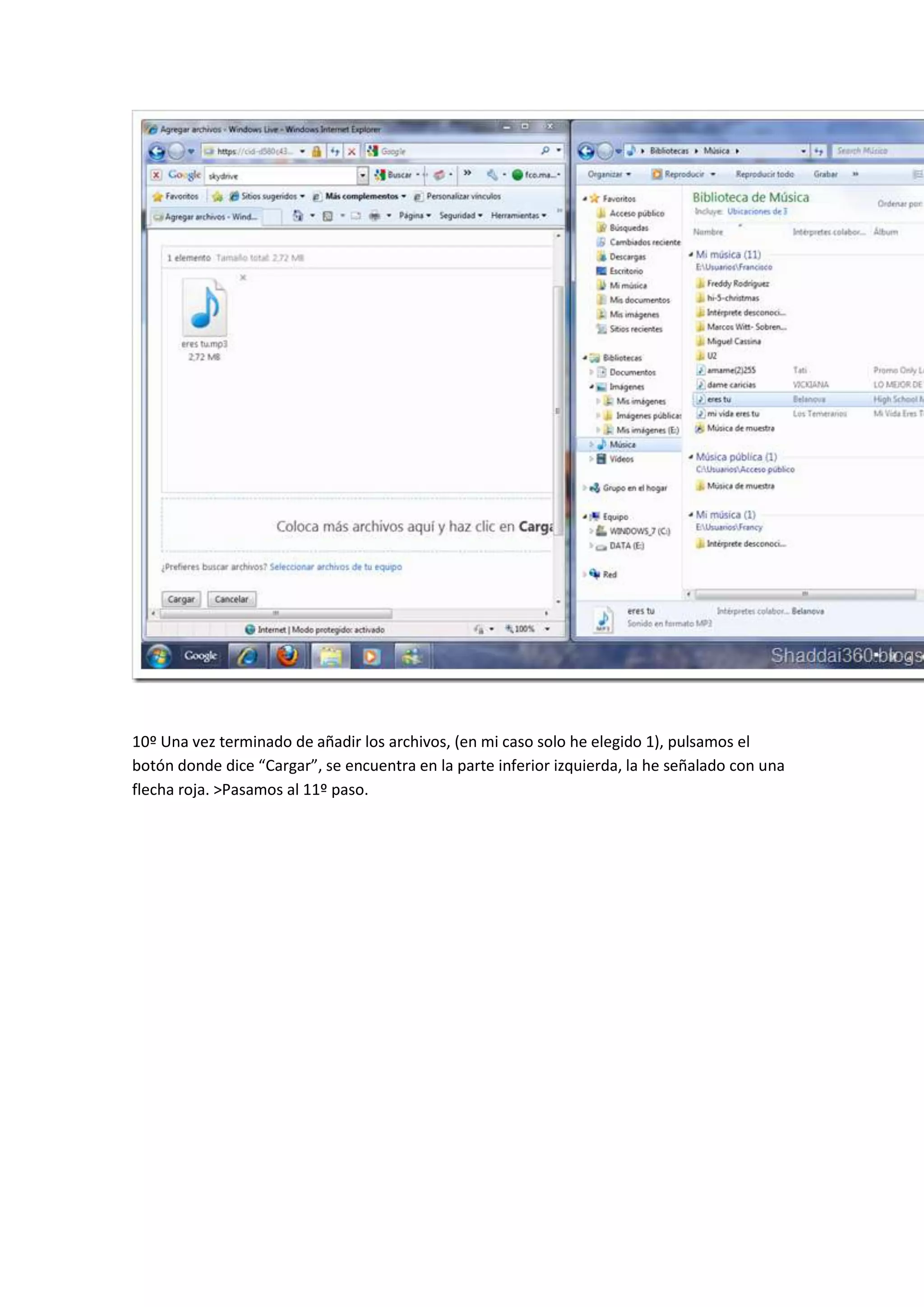 Como subir documentos en google.