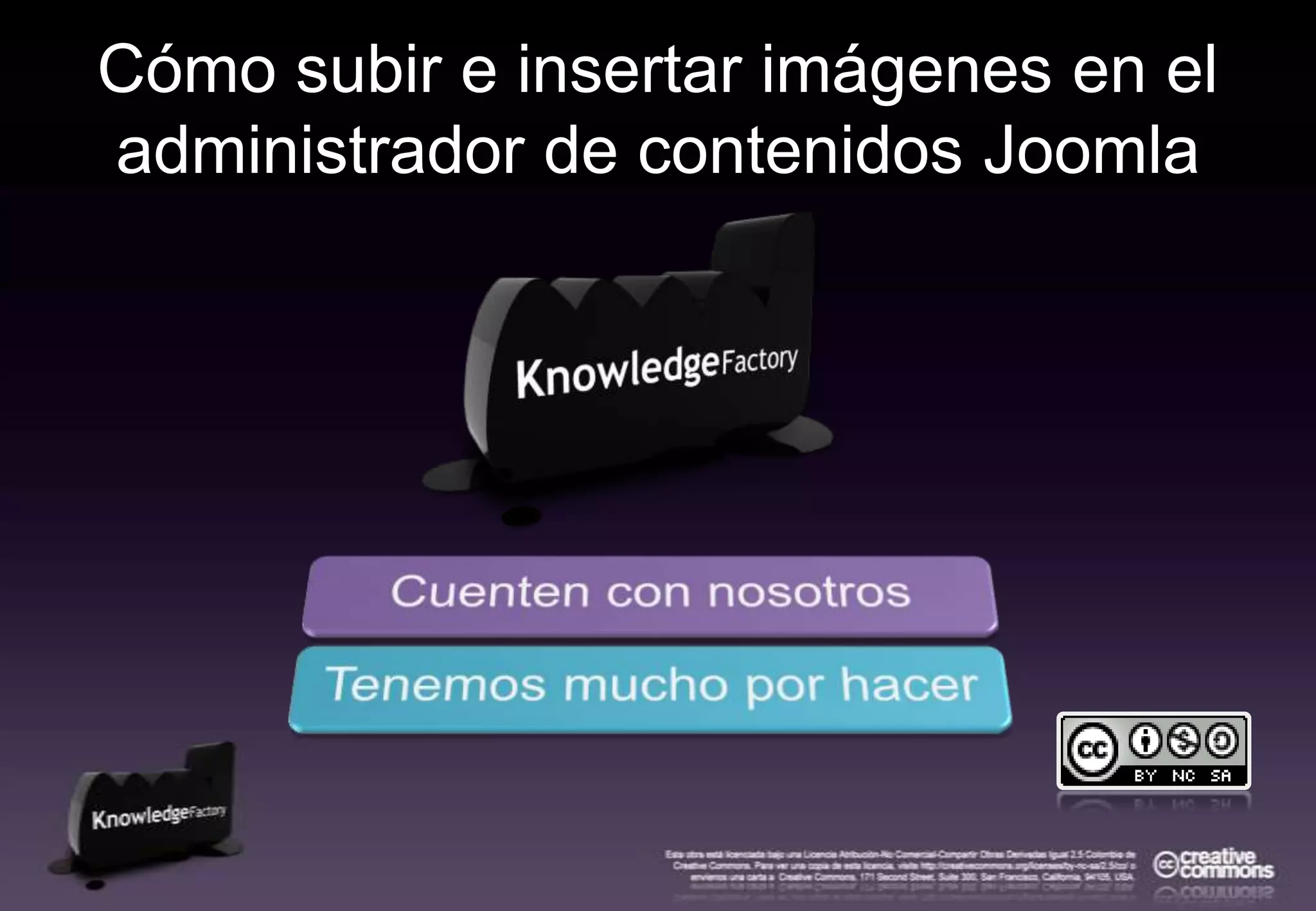 Cómo subir e insertar imágenes en el administrador de contenidos Joomla