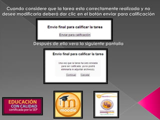 Como subir una actividad o tarea a moodle