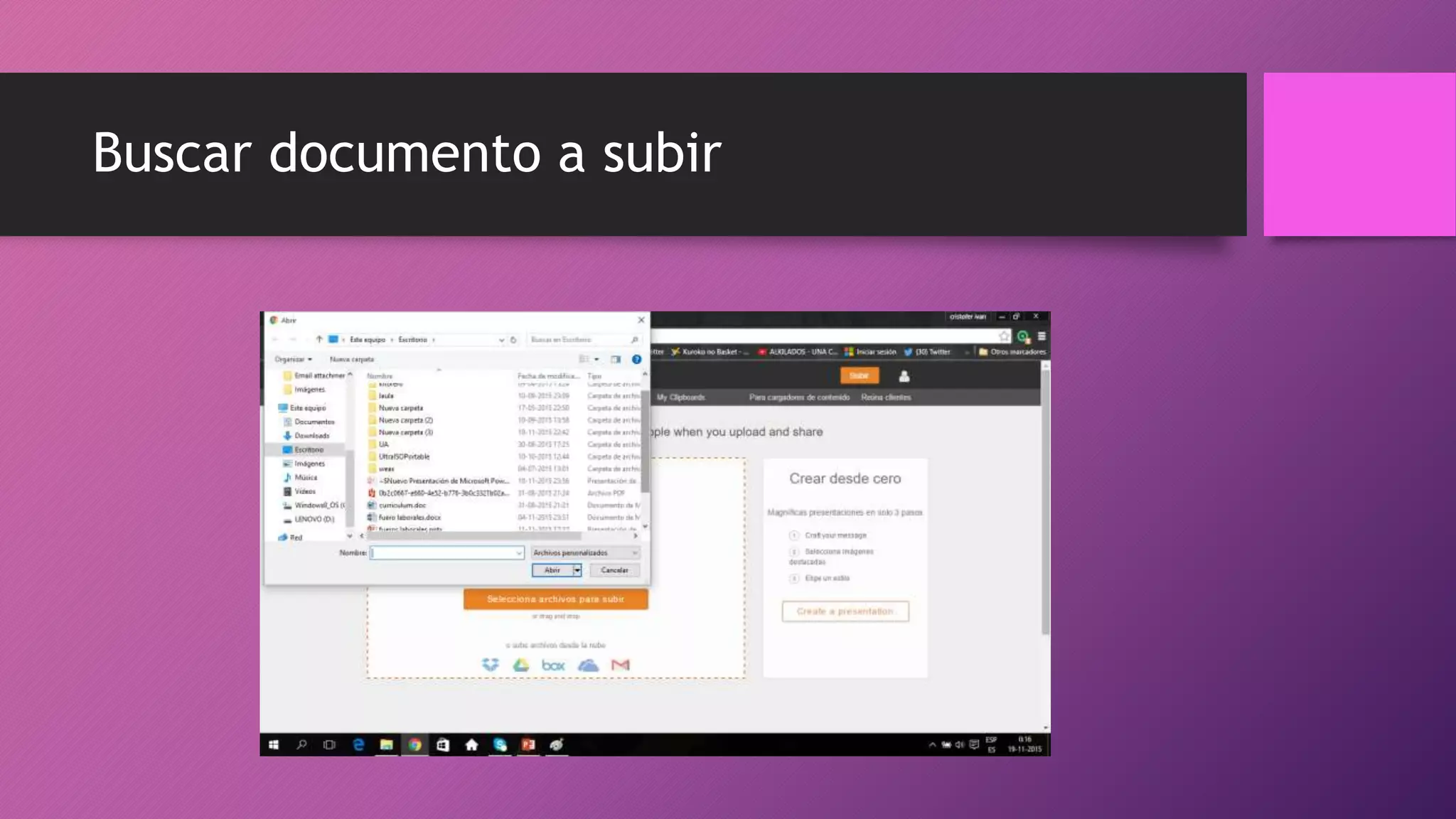 Buscar documento a subir