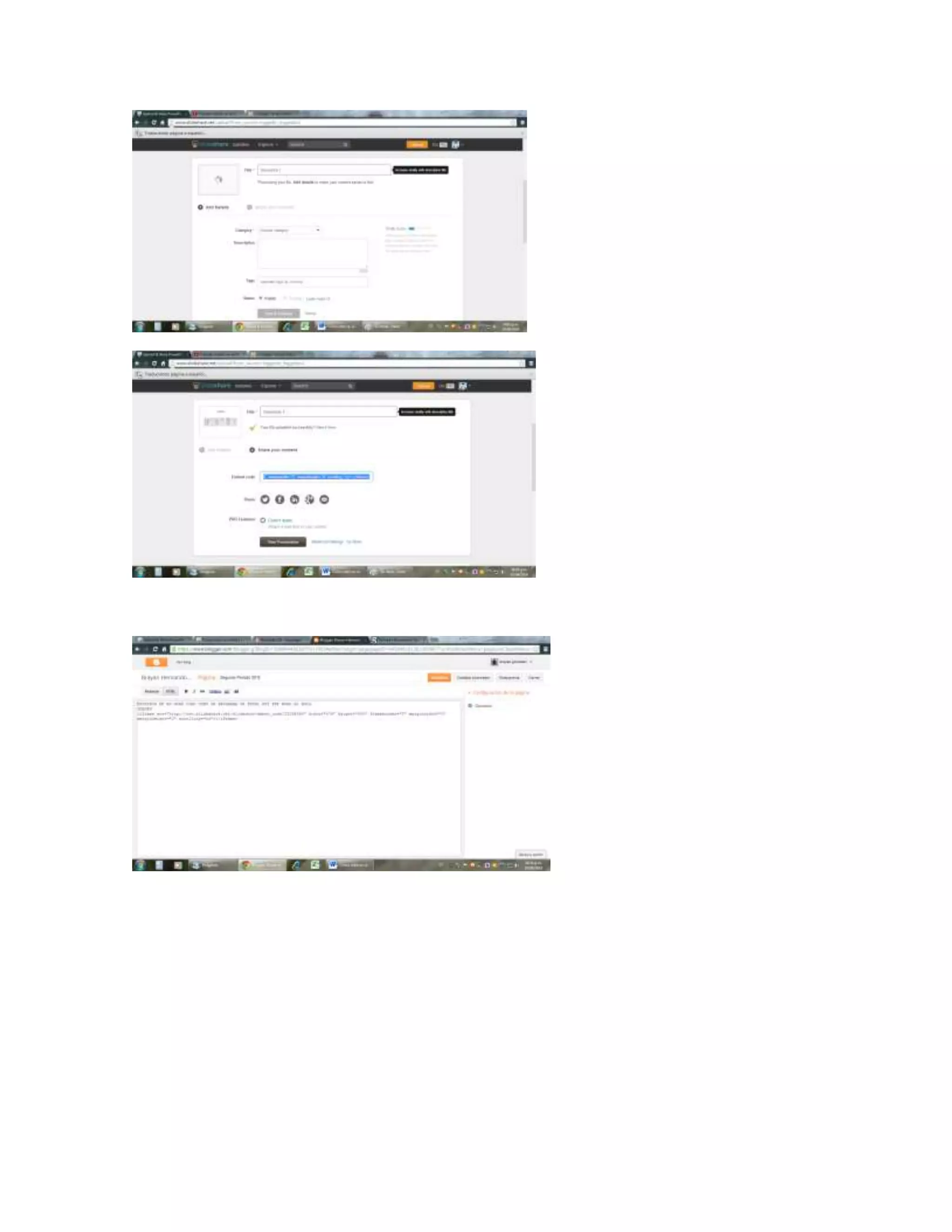 Como subir un documento de excel,paint, word al blog