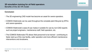 Comos Training COMOS Walkinside Immersive Training Simulator (ITS) Environment | PDF