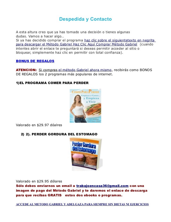Metodo gabriel para adelgazar descargar