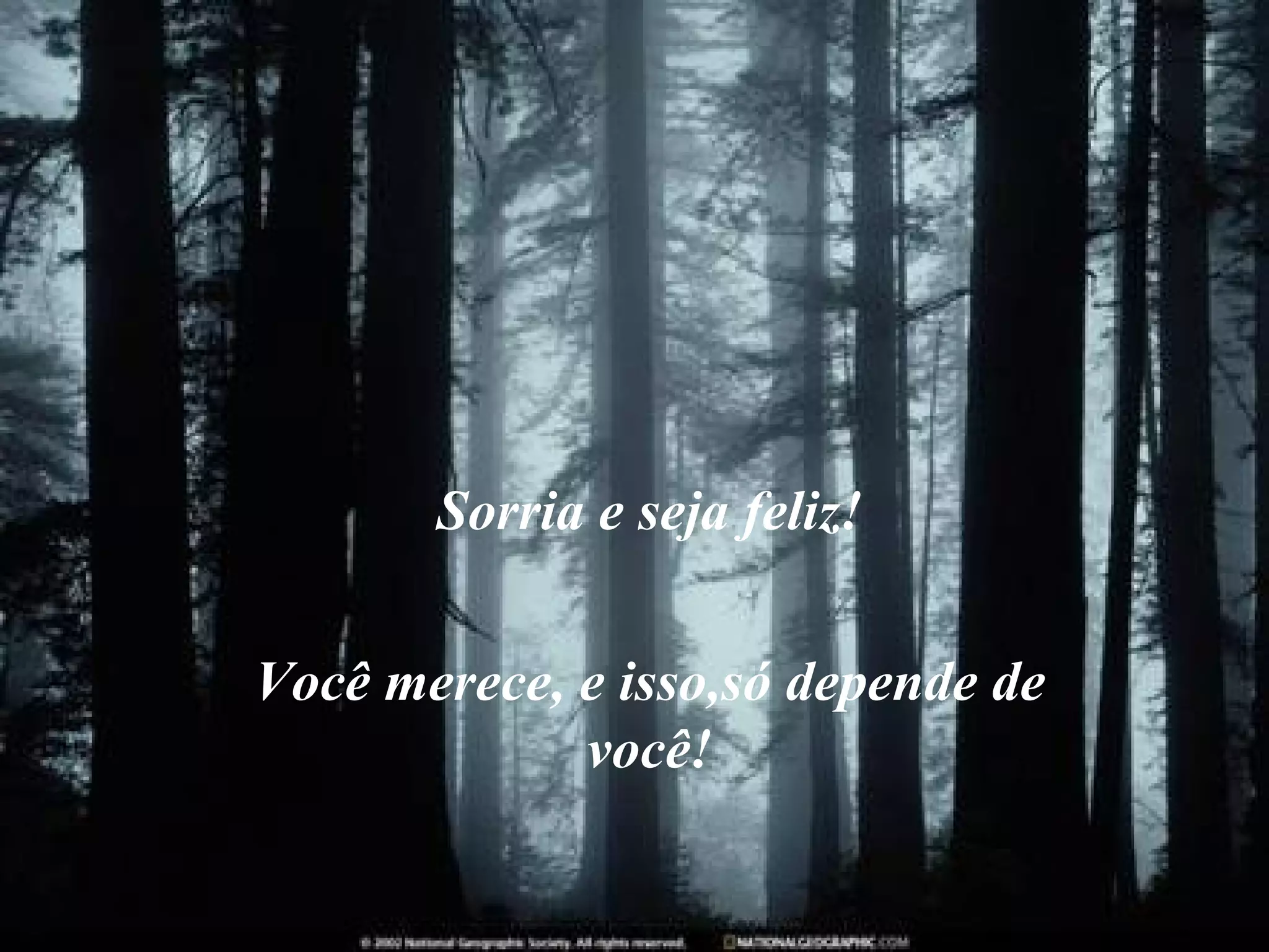 Sorria e seja feliz! Você merece, e isso,só depende de você! 