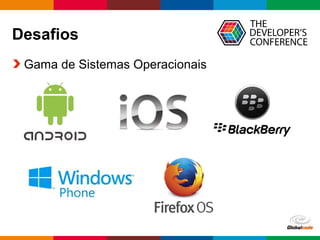 Globalcode – Open4education
Desafios
Gama de Sistemas Operacionais
 