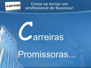 Carreiras
Promissoras...
acesse e conheça outras formações
http://palestrantecarlosandre.blogspot.c
om.br/
32
 