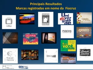 Principais Resultados
Marcas registradas em nome da Fiocruz
 