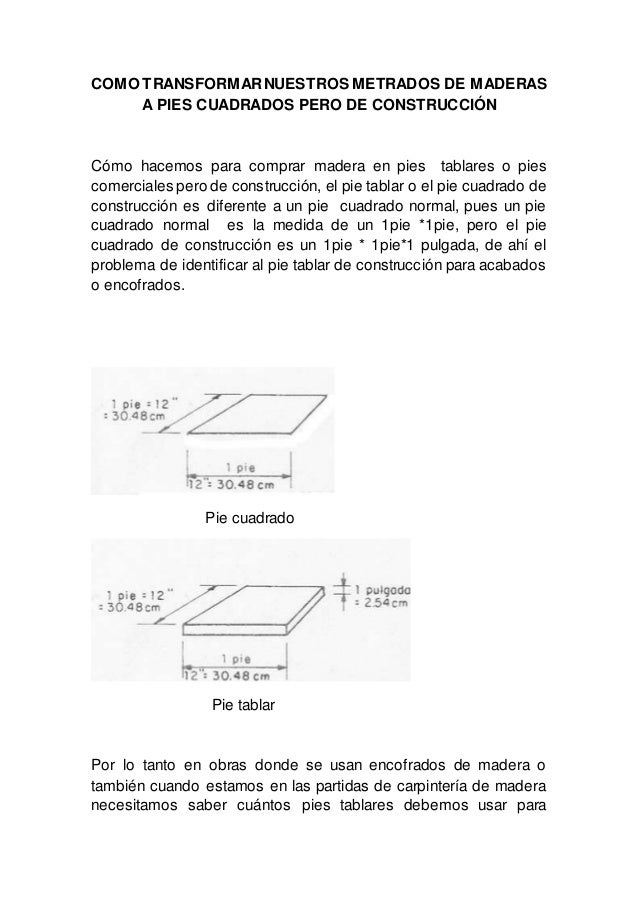 conversion de pies cuadrados a metros cuadrados como transformar nuestros metrados de maderas a pies conversion de pies cuadrados a metros cuadrados como transformar nuestros metrados de maderas a pies