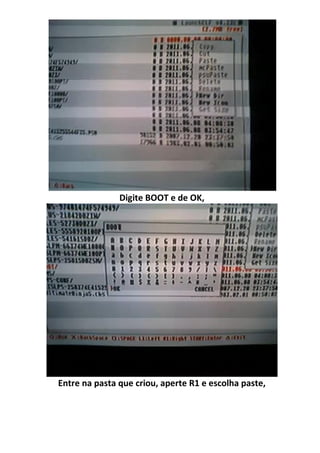 Digite BOOT e de OK,




Entre na pasta que criou, aperte R1 e escolha paste,
 