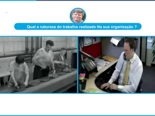 Qual a natureza do trabalho realizado Na sua organização ?
 