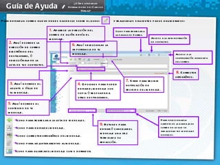 Para enviar un correo nuevo debes hacer clic sobre el icono:  y realizar los siguientes pasos enumerados: Icono para regresar a la lista de mensajes. Icono para enviar el mensaje. Icono corrector ortográfico del mensaje. Icono para adjuntar archivo al mensaje. Icono para guardar el mensaje como borrador. 2 . Aquí escribes la dirección de correo electrónico del destinatario, ó selecciónala de la lista de tus contactos. 3 . Aquí escribes el asunto o título de tu mensaje. 5 . Aquí escribes el contenido de tu mensaje. 6 . Aquí seleccionas la importancia de tu mensaje. 7 . Sirve para recibir notificación de recibido del mensaje. 4 . Opciones para poder enviar el mensaje con copia ó responder a otros destinatarios. 8 . Corrector ortográfico. 9 . Botones para enviar ó cancelar el mensaje una vez terminado su redacción. 1 . Aparece la dirección del correo de quién envía el mensaje. Para seleccionar la carpeta de la bandeja de correo en la que se almacenan tus mensajes enviados. Icono para regresar a la pagina de Correo. Acceso a la administración de contactos. Acceso a la configuración avanzada del correo. Guía de Ayuda  / ¿Cómo utilizar las Herramientas del Campus Virtual? 
