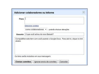 Como usar o google docs
