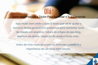 Como Usar Palavras e Titulos Para Aumentar a Sua Conversão
 