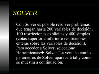 Como Usar Solver De Excel | PPS