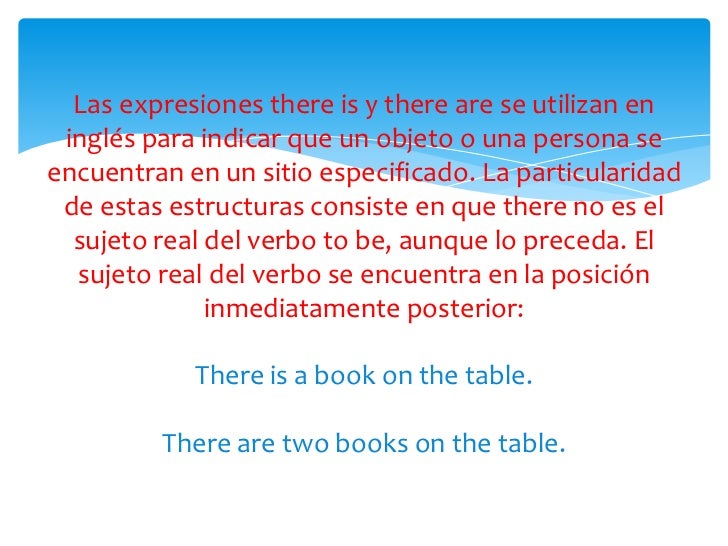 Como usar there is y there are