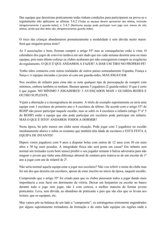 Como vai o hóquei jovem no centro do país