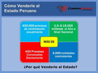 ¿Por qué Venderle al Estado?
 